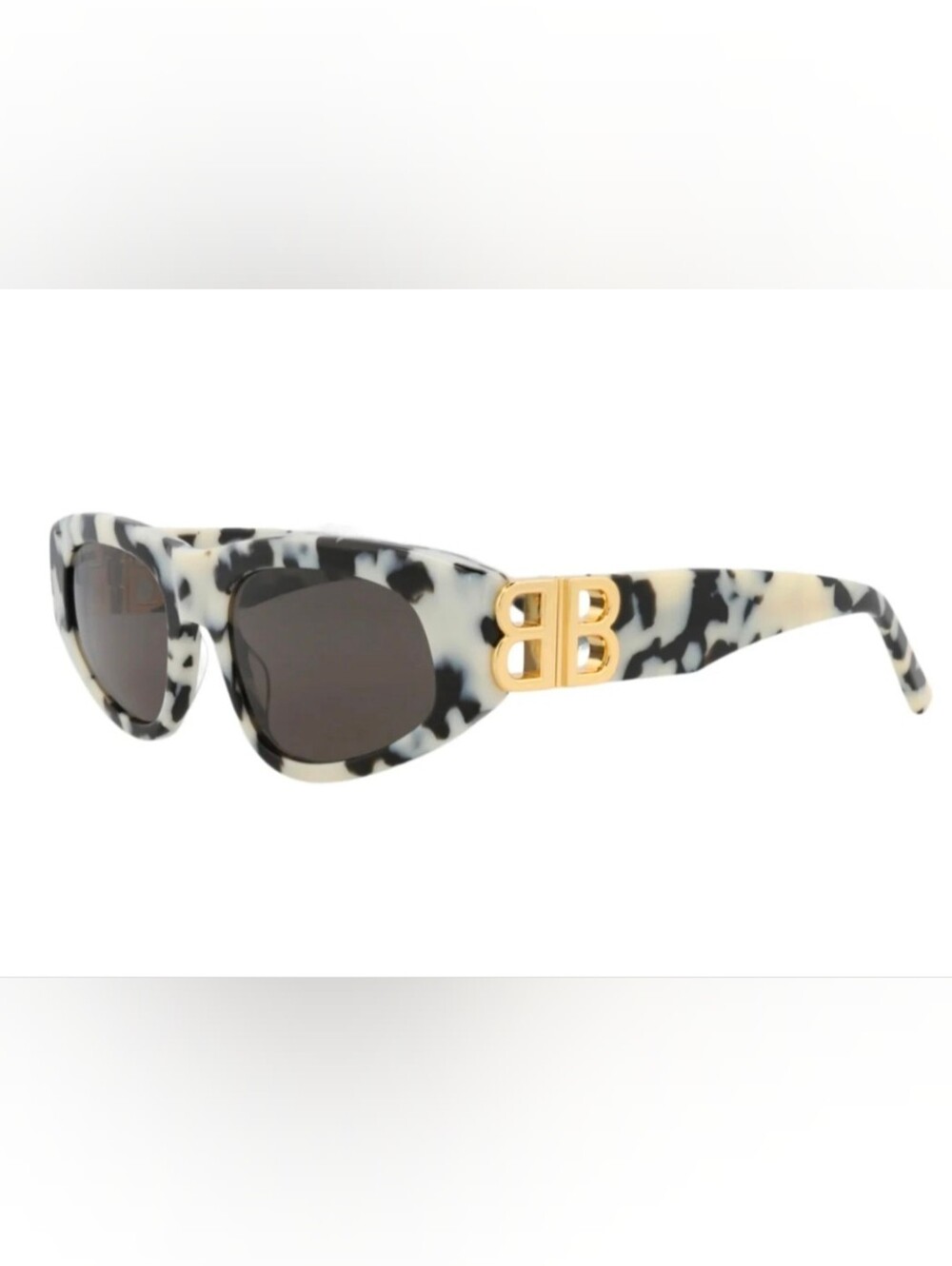 Balenciaga Cat Eye Havana Gold Grey Sunglasses